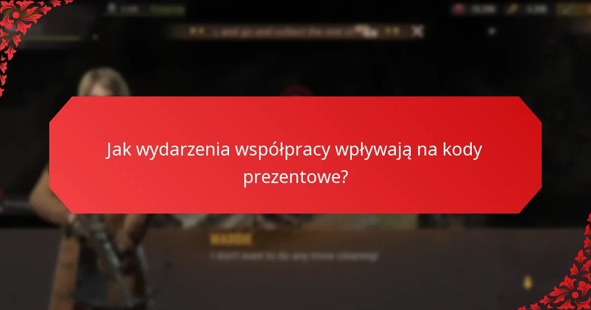 Jak wydarzenia współpracy wpływają na kody prezentowe?